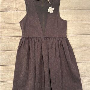 Women’s Free People Gray Dress with Mesh Inset  size S NWT MSRP $128